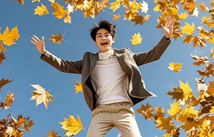 沈陽攝影學(xué)校：人和樹葉拍照有哪些新構(gòu)思