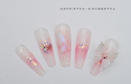 沈陽(yáng)美甲學(xué)校 夢(mèng)幻蝴蝶美甲美的出乎意料