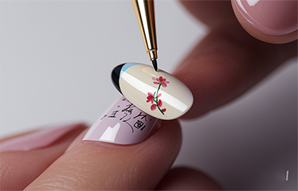 沈陽美甲學(xué)校-美甲畫線條技巧