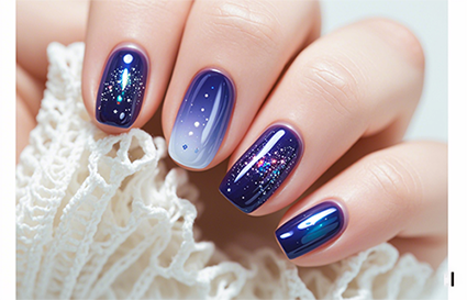夢幻星空美甲教程，沈陽美甲學校喊你學習