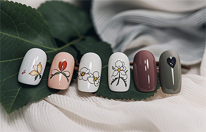 沈陽美甲培訓學校_清新文藝范兒美甲真漂亮~