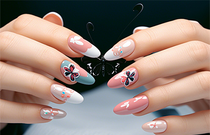 沈陽美甲學(xué)校_今年蝴蝶美甲真的太火啦！