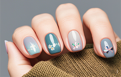 美甲跳色怎么搭配好看_沈陽美甲學校分享